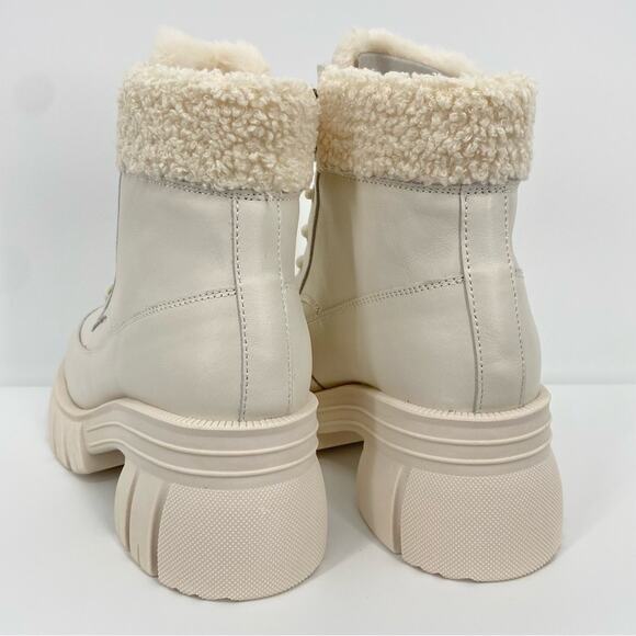 ALDO NWOT Marni Lace Up Lug Sole Boot White Size 9 Waterproof Chunky - Picture 6 of 8